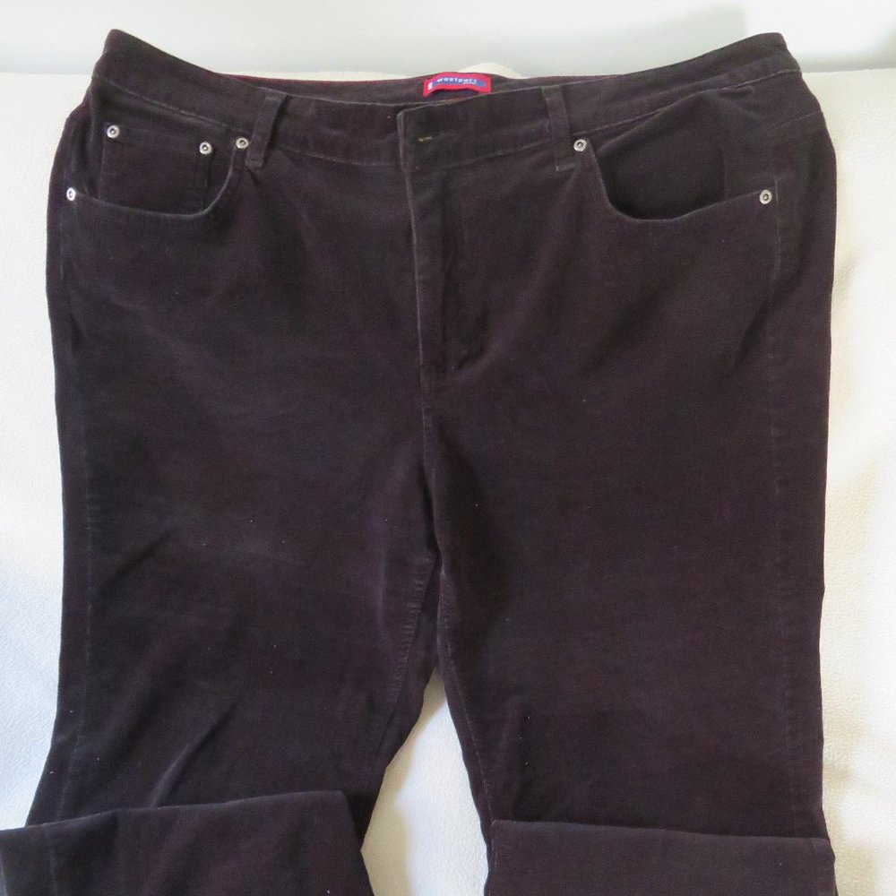 Westport Woman Black Corduroy Jeans - Size 18W